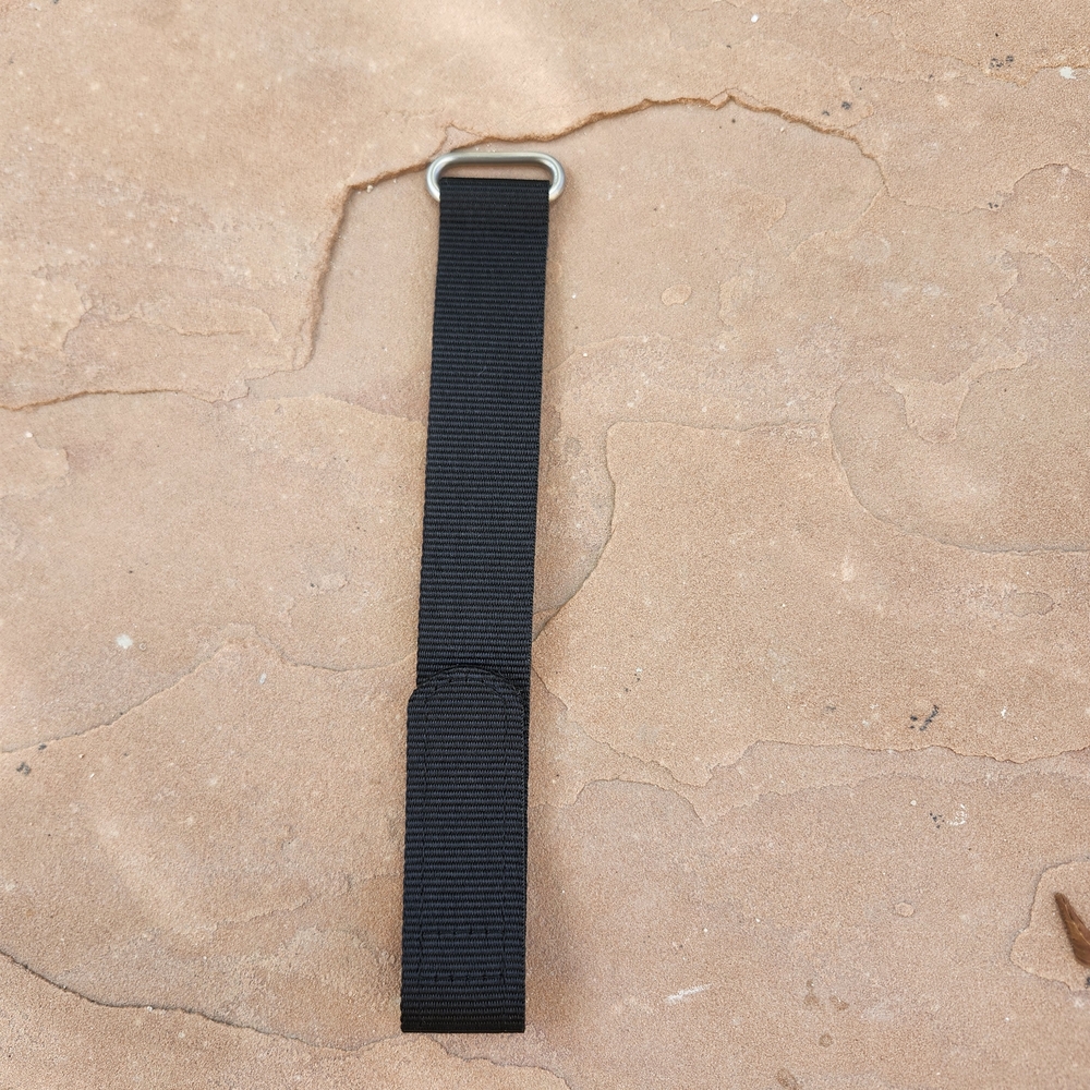 Barracuda Watch Strap Hook and Loop Closure Black 24mm
